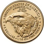 2025 American Gold Eagle 1/10 oz Roll of 50