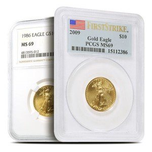 1/4 oz American Gold Eagle Coin MS69