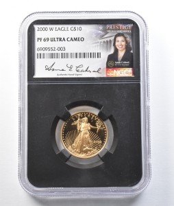 2000-W $10 American Gold Eagle 1/4 Oz PF69