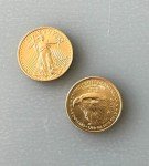 2 Gold American Eagle Coins - 2025 1/10 oz