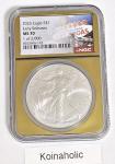 2025 American Silver Eagle MS70 Gold Core Coin