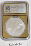 2025 American Silver Eagle MS70 Gold Core Coin