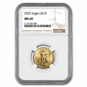 2025 1/4 oz American Gold Eagle Coin MS-69