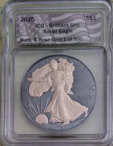 2025 Silver Eagle ASE ICG Black Ruthenium Coin