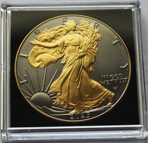 2025 $1 American Silver Eagle Gold Enhanced Coin