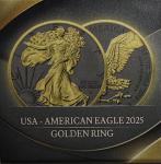 2025 $1 American Silver Eagle Gold Enhanced Coin