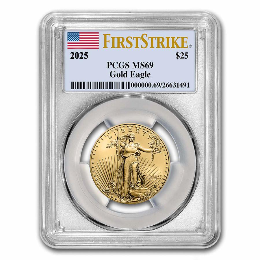 2025 1/2 oz American Gold Eagle Coin MS-69