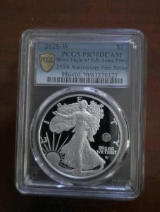 2025-W $1 Silver Eagle Army Privy Coin