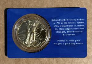2025 American Gold Eagle Coin 1 oz $50