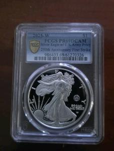 2025-W Silver Eagle US Army 250th PR69DCAM