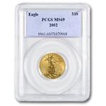 2002 1/4 oz American Gold Eagle Coin MS-69