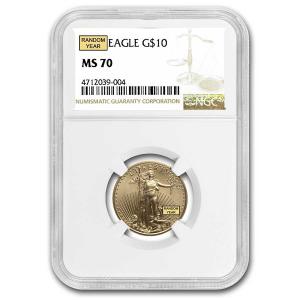 1/4 oz American Gold Eagle Coin - MS-70 NGC