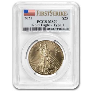 2021 1/2 oz American Gold Eagle Coin MS-70