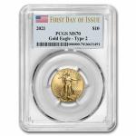 2021 1/4 oz American Gold Eagle Coin Type 2