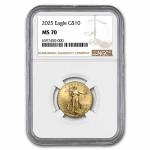 2025 1/4 oz American Gold Eagle Coin MS-70