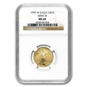 1999-W 1/4 oz American Gold Eagle Coin MS-69