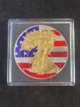 2025 American Gold Eagle Coin with U.S. Flag