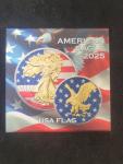 2025 American Gold Eagle Coin with U.S. Flag