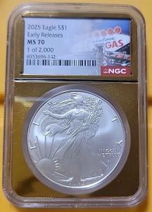2025 $1 American Silver Eagle NGC MS70
