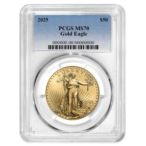 2025 $50 American Gold Eagle Coin MS70