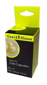 1/4-Oz American Gold Eagle Coin Capsules - Pack of 10