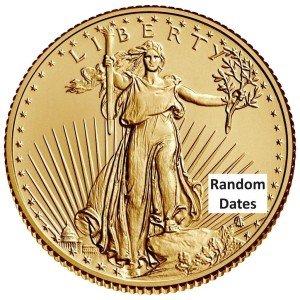 1/10 oz American Gold Eagle Coin - Random Year