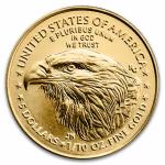 2025 1/10 oz American Gold Eagle Coin with Card