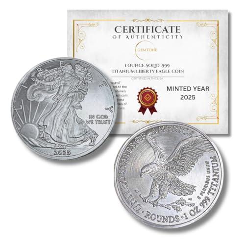 1 Oz Liberty Eagle Titanium Coin with Authenticity Certificate