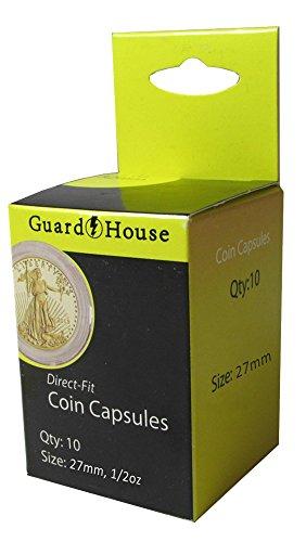 27mm Coin Capsules for ½ Ounce Gold Eagles - 10 Pack