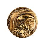 Christian Eagle Challenge Coin, Antique Gold Finish