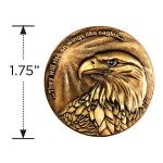 Christian Eagle Challenge Coin, Antique Gold Finish