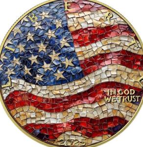 2025 Gold Gilded American Silver Eagle Coin