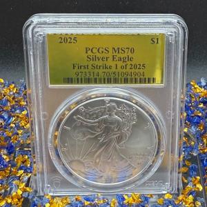 2025 $1 Silver Eagle First Strike PCGS MS70