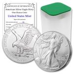 2025 Lot of 10 American Silver Eagle Coins