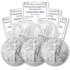 2025 Lot of 5 American Gold Eagle Coins