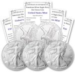 2025 Lot of 5 American Gold Eagle Coins