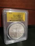 2025 $1 Silver Eagle Gold Label, MS 70