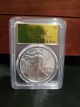 2025 $1 Silver Eagle Gold Label, MS 70