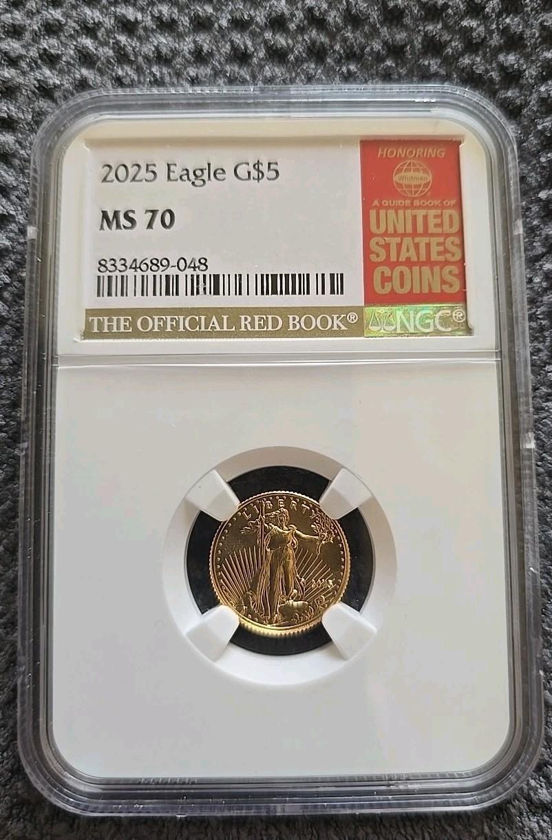 2025 American Gold Eagle G$5 MS70 Coin