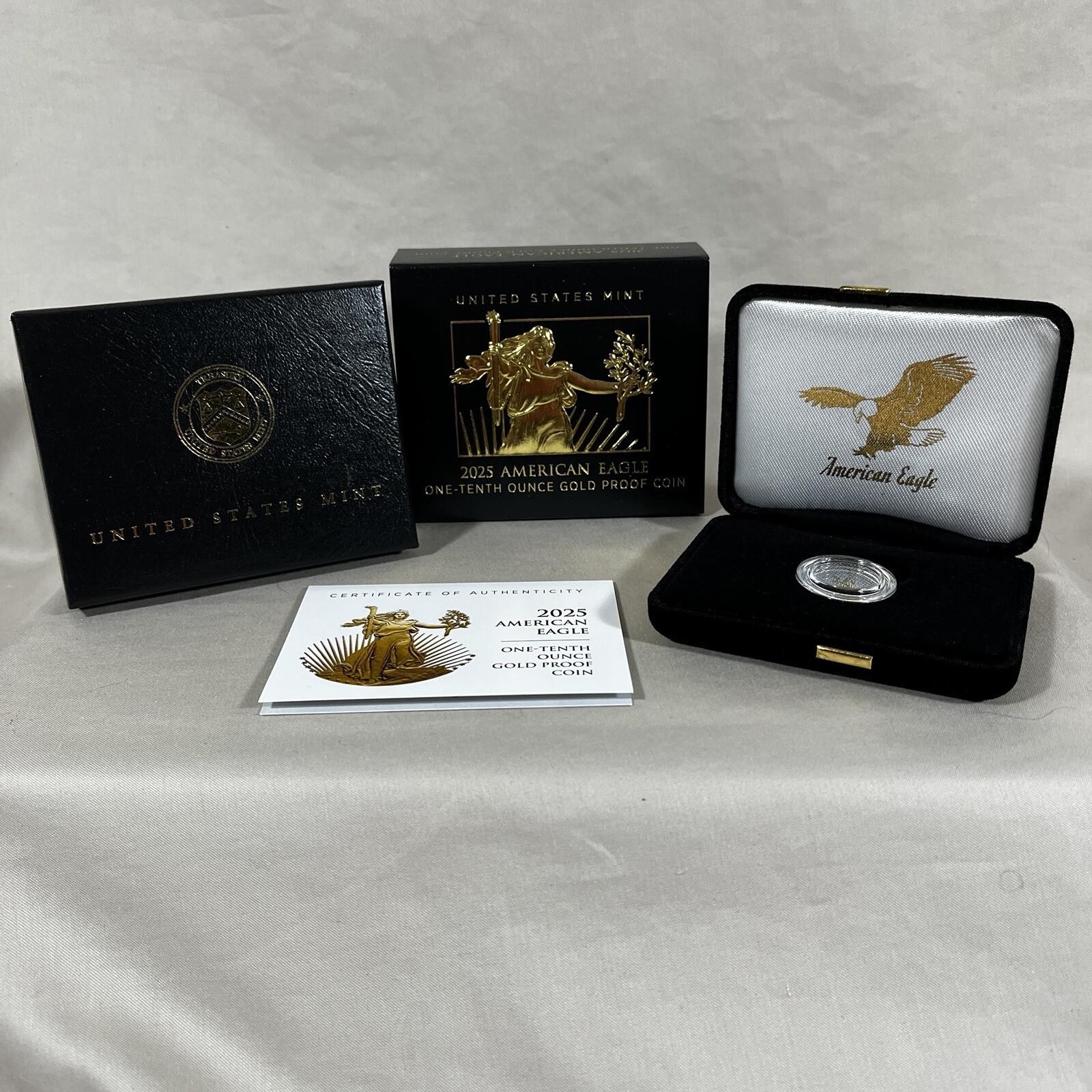 2025 W American Gold Eagle Proof 1/10 oz Coin