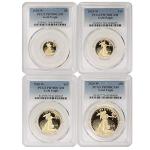 2020 W Set of 4 American Gold Eagles PR70