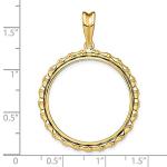 14K Gold Pendant Bezels for American Gold Eagles