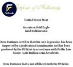 2025 American Gold Eagle 1/10 Oz Coin