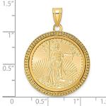 14K Gold Bezel Pendant with American Eagle Coin