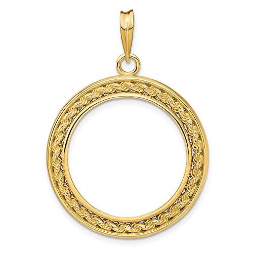 14K Gold Prong Set Bezel for American Eagle Coins