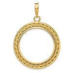 14K Gold Prong Set Bezel for American Eagle Coins