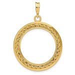 14K Gold Prong Set Bezel for American Eagle Coins