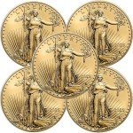 5-Pack 2025 1/10 oz Gold American Eagle Coins