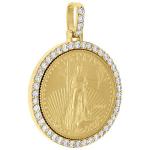 American Eagle Gold Coin 1/4 oz with Diamond Pendant