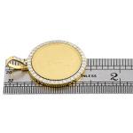 American Eagle Gold Coin 1/4 oz with Diamond Pendant